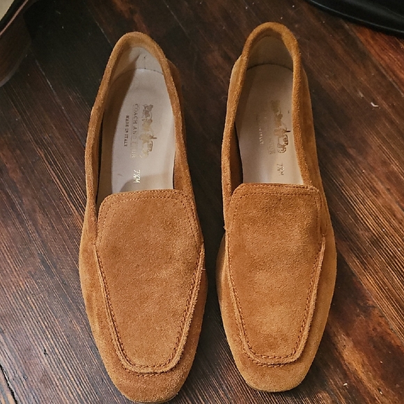 Coach Abd Four Suede Loafers Like New 7.5 Made In Italy - Picture 1 of 5